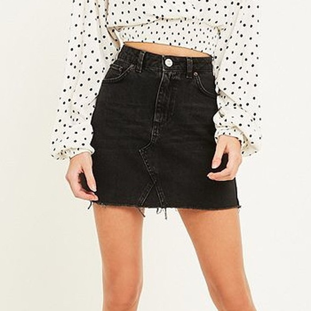 BDG Black Denim Skirt